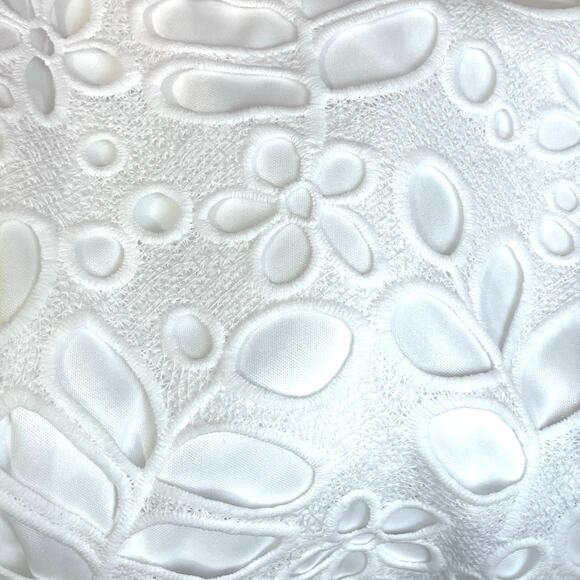 PrettyGarden S cottagecore White Lace Off Shoulder Mini Dress Floral Cutout - Picture 6 of 9